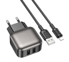 СЗУ Borofone BAS51A Absolute (2USB-A) + Lightning (00000073971_1)