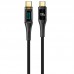 Дата кабель USAMS US-SJ591 Type-C to Type-C PD 100W Transparent Digital Display Cable (2m) (00000062629_1)