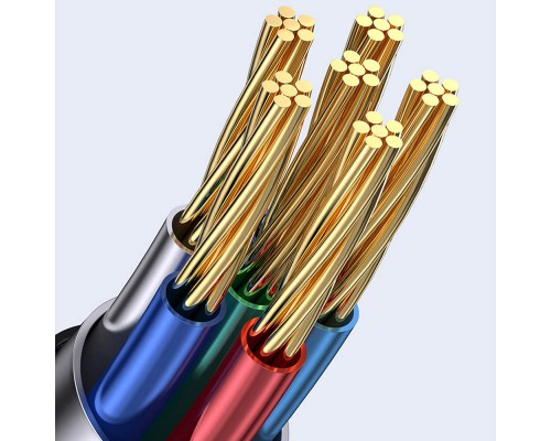 Дата кабель USAMS US-SJ591 Type-C to Type-C PD 100W Transparent Digital Display Cable (2m) (00000062629_1)