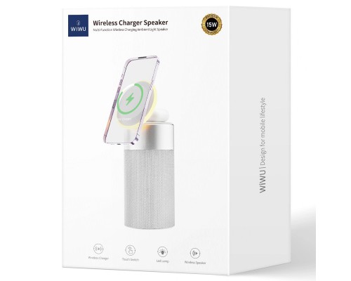 БЗУ WIWU Wi-W022 3 in 1 Wireless Charger+Bluetooth Speaker (00000068523_1)