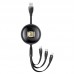 Дата кабель Usams US-SJ508 U69 3IN1 Retractable Cable 1m (00000049214_1)