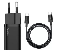 СЗУ Baseus Super Si Quick Charger 1C 25W + Cable Type-C to Type-C 3A (1m) (TZCCSUP-L) (00000049193_2)
