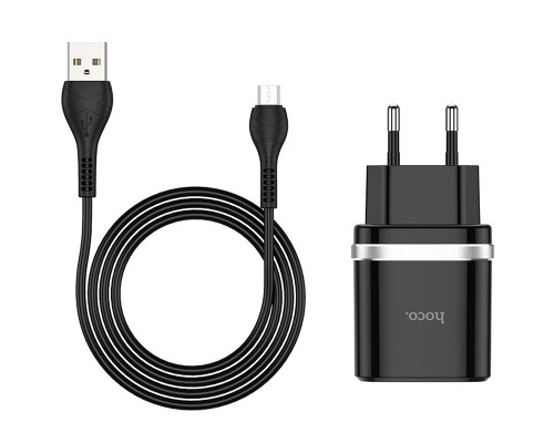 СЗУ Hoco C12Q Smart QC3.0 (1USB/3A) + MicroUSB (00000035259_2)
