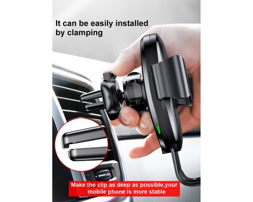Автодержатель с БЗУ Baseus Gravity Wireless Air Vent (00000023415_1)