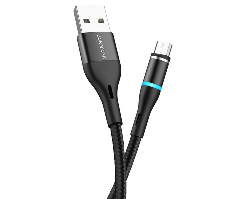 Дата кабель Borofone BU16 Skill magnetic USB to MicroUSB (1.2m) (00000055400_1)