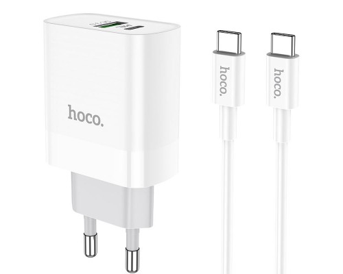 СЗУ HOCO C80A Rapido PD20W+QC3.0 Type-C + USB + Type-C to Type-C cable (00000052990_1)