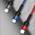 Дата кабель Usams US-SJ410 U26 3in1 USB to Combo 2A (0.35m) (00000036475_1)