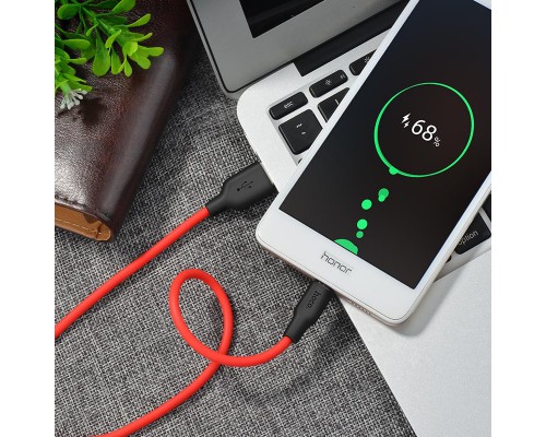 Дата кабель Hoco X21 Silicone MicroUSB Cable (1m) (00000032926_2)