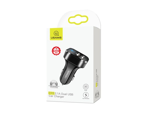 АЗУ USAMS US-CC087 C13 2.1A Dual USB Car Charger (00000034521_2)