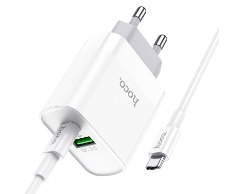 СЗУ HOCO C80A Rapido PD20W+QC3.0 Type-C + USB + Type-C to Type-C cable (00000052990_1)