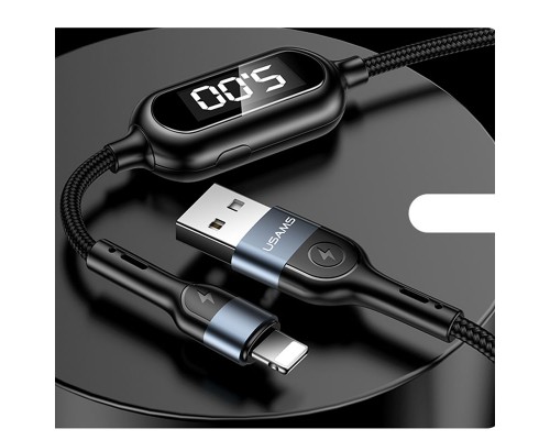 Дата кабель Usams US-SJ423 U48 Digital Display USB to Lightning (1.2m) (00000036174_1)