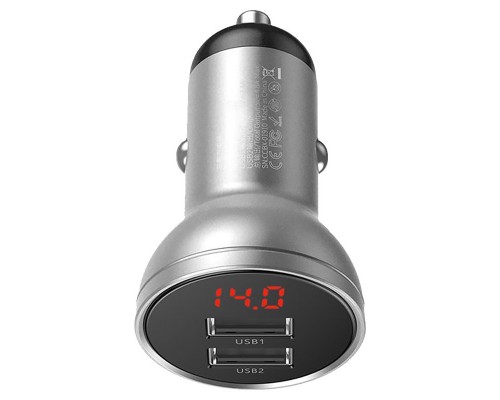 АЗУ Baseus Digital Display Dual USB 4.8A Car Charger 24W (CCBX) (00000038717_2)