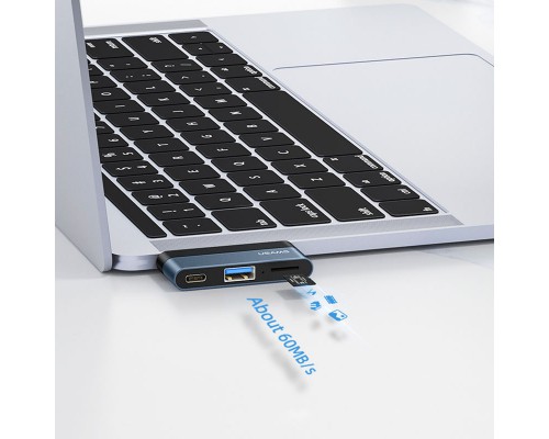 Переходник HUB Usams US-SJ491 Type-C Mini Hub (Type-C + USB + Micro SD) (00000049255_1)