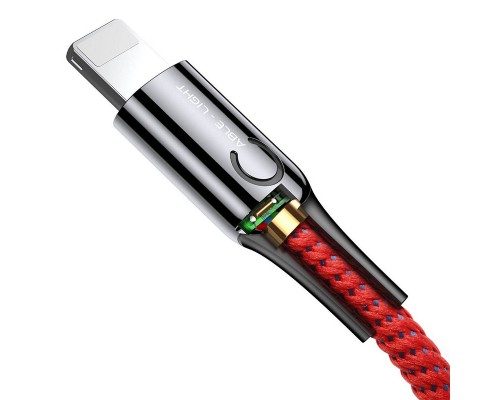 Дата кабель Baseus C-shaped (со световым индикатором) USB to Lightning 2.4A (1m) (CALCD) (00000027364_4)
