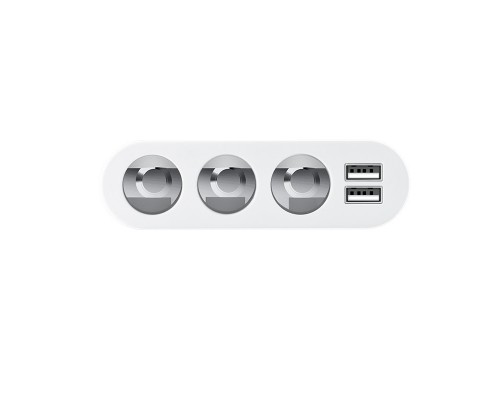 АЗУ с разветвителем прикуривателя Hoco Z13 (3 порта+2USB/2.1A+LCD) (00000041722_1)