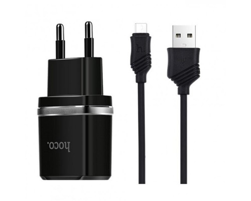 СЗУ Hoco C12 Charger + Cable (Micro) 2.4A 2USB (00000031009_4)