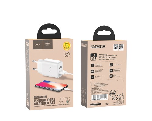 СЗУ Hoco C62A Victoria 2.1A 2USB + cable Lightning (00000033983_1)