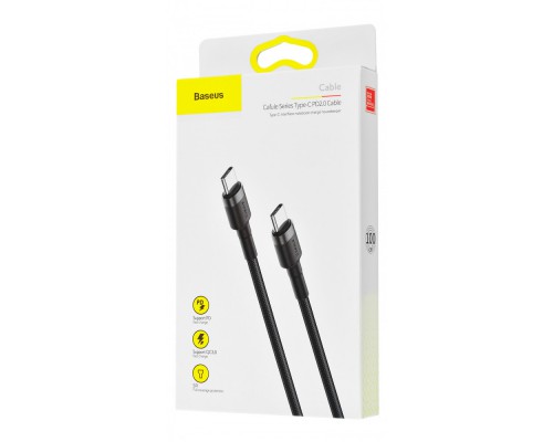 Дата кабель Baseus Cafule Type-C to Type-C Cable PD 2.0 60W (1m) (CATKLF-G) (00000031873_1)