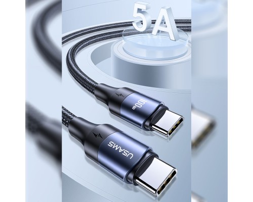 Дата кабель USAMS US-SJ525 U71 Type-C to Type-C PD 100W (2m) (00000062649_1)