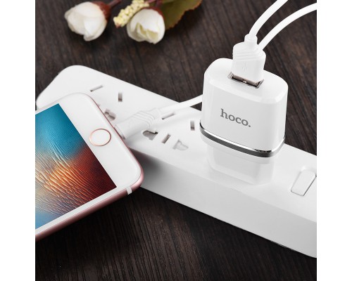 СЗУ Hoco C11 Charger + Cable (Lightning) 1.0A 1USB (00000031018_1)