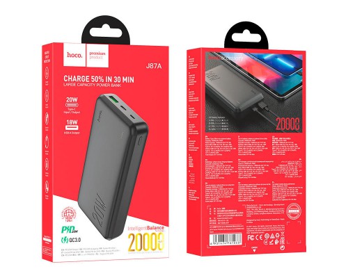 Портативное зарядное устройство Power Bank Hoco J87A Tacker PD20W+QC3.0 20000 mAh (00000053705_1)