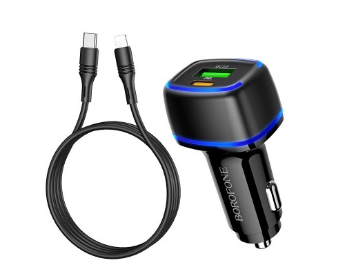 АЗУ Borofone BZ14A PD20W+QC3.0 (1Type-C/1USB/3A) + Type-C to Lightning (00000056341_1)