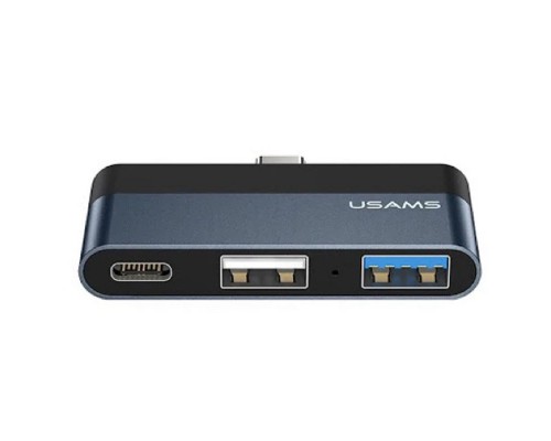 Переходник HUB Usams US-SJ490 Type-C Mini Hub (2USB port + Type-C) (00000049254_1)