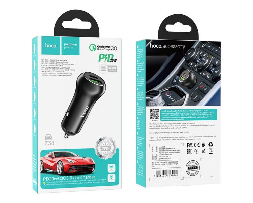 АЗУ Hoco Z38 PD20W+QC3.0 Type-C + USB (00000042390_2)