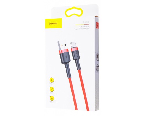 Дата кабель Baseus Cafule Type-C Cable 2A (2m) (CATKLF-C) (00000031872_2)