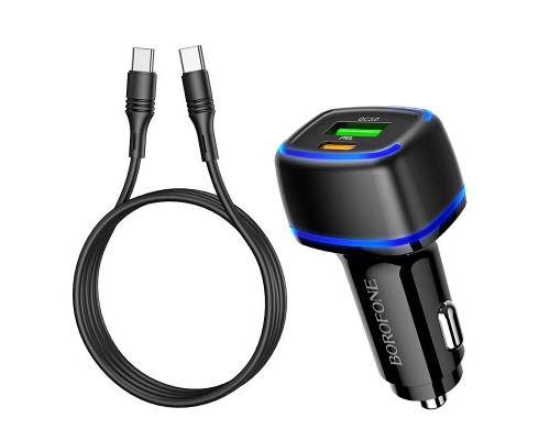 АЗУ Borofone BZ14A PD20W+QC3.0 (1Type-C/1USB/3A) + Type-C to Type-C (00000056329_1)
