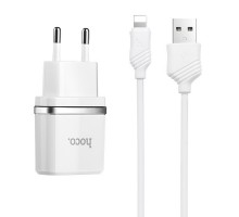 СЗУ Hoco C12 Charger + Cable Lightning 2.4A 2USB (00000034604_3)