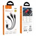 Дата кабель Hoco U104 Ultra 6A 3in1 Lightning -MicroUSB-Type-C (1.2m) (00000055899_1)