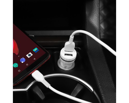 АЗУ Hoco Z27 Staunch + Cable (Micro) 2.4A 2USB (00000030976_1)
