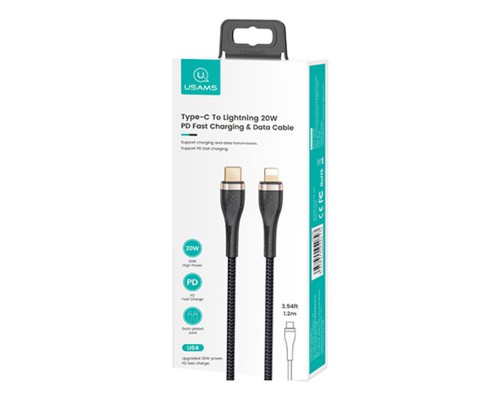 Дата кабель Usams US-SJ489 U64 Type-C To Lightning 20W PD (1.2m) (00000049220_2)