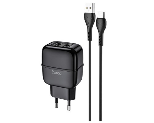 СЗУ Hoco C77A (2USB/2.4A) + Type-C (00000039233_2)