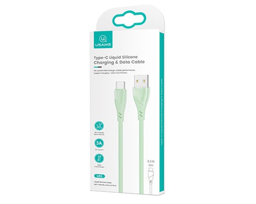 Дата кабель Usams US-SJ494 U65 Liquid Silicone USB to Type-C 3A 1m (00000049218_3)