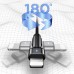 Дата кабель USAMS US-SJ476 U60 Rotatable USB to Lightning (1m) (00000042606_1)
