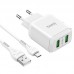 СЗУ HOCO N6 QC3.0 (2USB/3A) + USB - MicroUSB (00000049065_1)