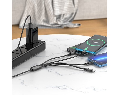 Дата кабель Borofone BX72 USB to 3in1 (1m) (00000056907_1)