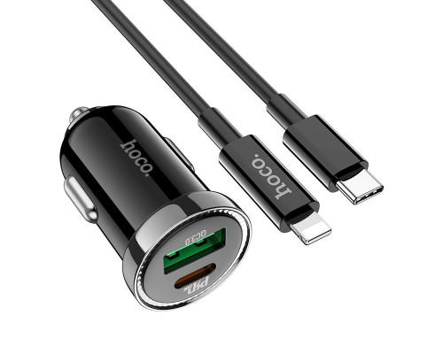 АЗУ Hoco Z44 Leading PD+QC3.0 (1USB/3A) +Type-C to Lightning (00000052973_1)