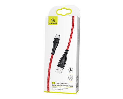 Дата кабель Usams US-SJ392 U41 Type-C Braided Data and Charging Cable 1m (00000034457_1)