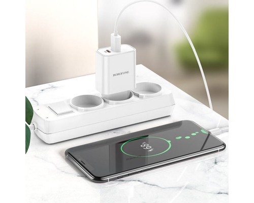 СЗУ Borofone BA55A PD20W+QC3.0 (1USB/1Type-C/3A) (00000058306_1)