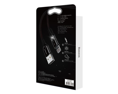 Дата кабель Baseus C-shaped (со световым индикатором) USB to Lightning 2.4A (1m) (CALCD) (00000027364_1)