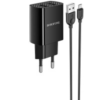 СЗУ Borofone BA53A Powerway (2USB/2.1A) + MicroUSB (00000055346_1)
