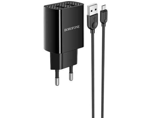 СЗУ Borofone BA53A Powerway (2USB/2.1A) + MicroUSB (00000055346_1)