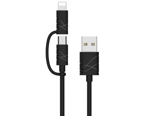 Дата кабель Usams US-SJ077 2in1 U-Gee USB to Micro USB + Lightning (1m) (00000036162_1)