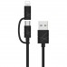 Дата кабель Usams US-SJ077 2in1 U-Gee USB to Micro USB + Lightning (1m) (00000036162_1)