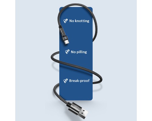 Дата кабель USAMS US-SJ477 U60 Rotatable USB to Type-C (1m) (00000042605_1)