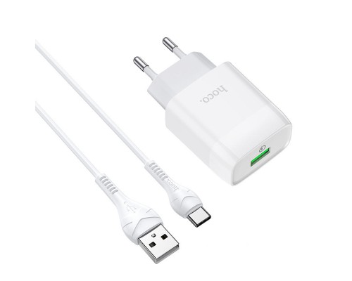 СЗУ Hoco C72Q Glorious QC3.0 18W (1USB/3A) + Type-C (00000041732_1)