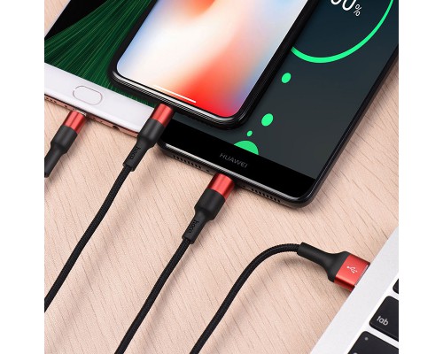 Дата кабель Hoco X26 Xpress 3in1 Lightning -MicroUSB-Type-C (1m) (00000035244_3)